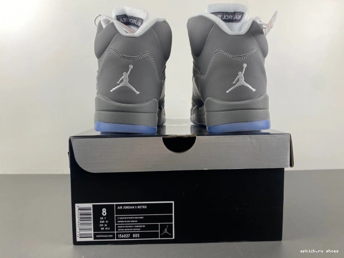 Rep Wolf 136027-005 Air Jordan 5 Retro Grey 0702
